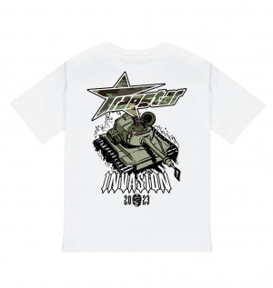 Trapstar Trap Invasion T-Skjorte Herre Hvite | 5639804-XA