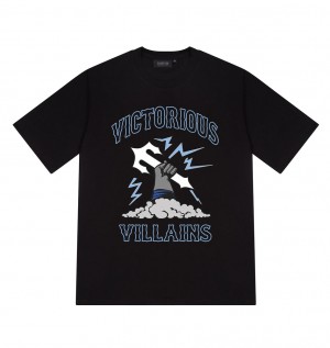 Trapstar Victorious Villains T-Skjorte Herre Svarte | 0218745-QG