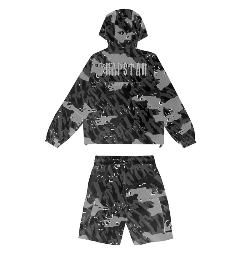 Trapstar Decoded Camo Shorts Herre Svarte Camouflage | 1436952-KB