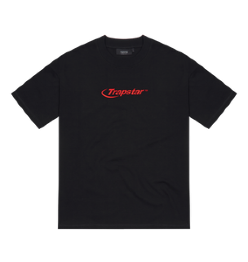 Trapstar Hyperdrive Embroidered T-Skjorte Herre Svarte Rød | 9310482-TW