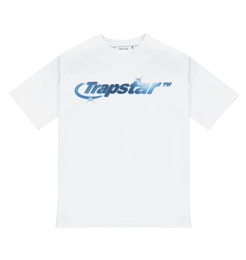 Trapstar Hyperdrive High Density T-Skjorte Herre Hvite | 2047183-SA