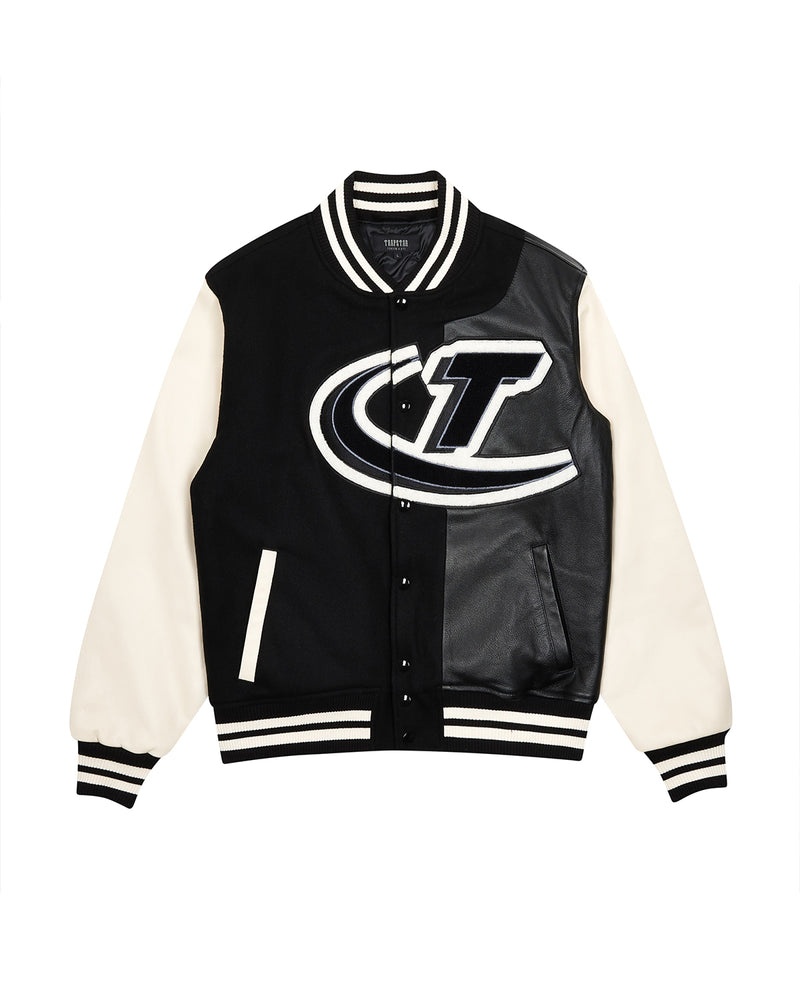 Trapstar Hyperdrive T Chenille Varsity Ytterklær Herre Svarte Hvite | 1358069-FJ