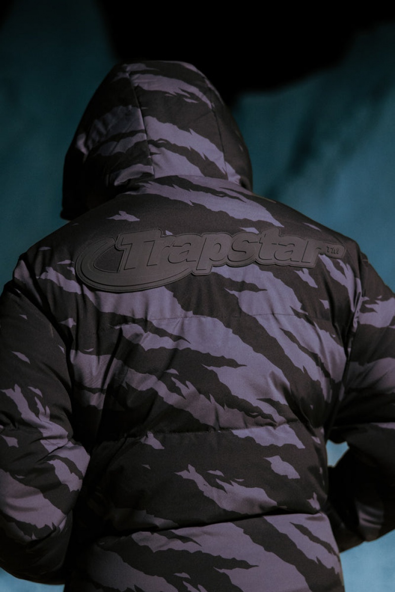 Trapstar Hyperdrive Technical Puffer Ytterklær Herre Grå Camouflage | 4625917-YD