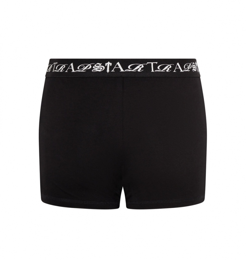 Trapstar Script Boxer Dame Svarte Hvite | 3546791-WC