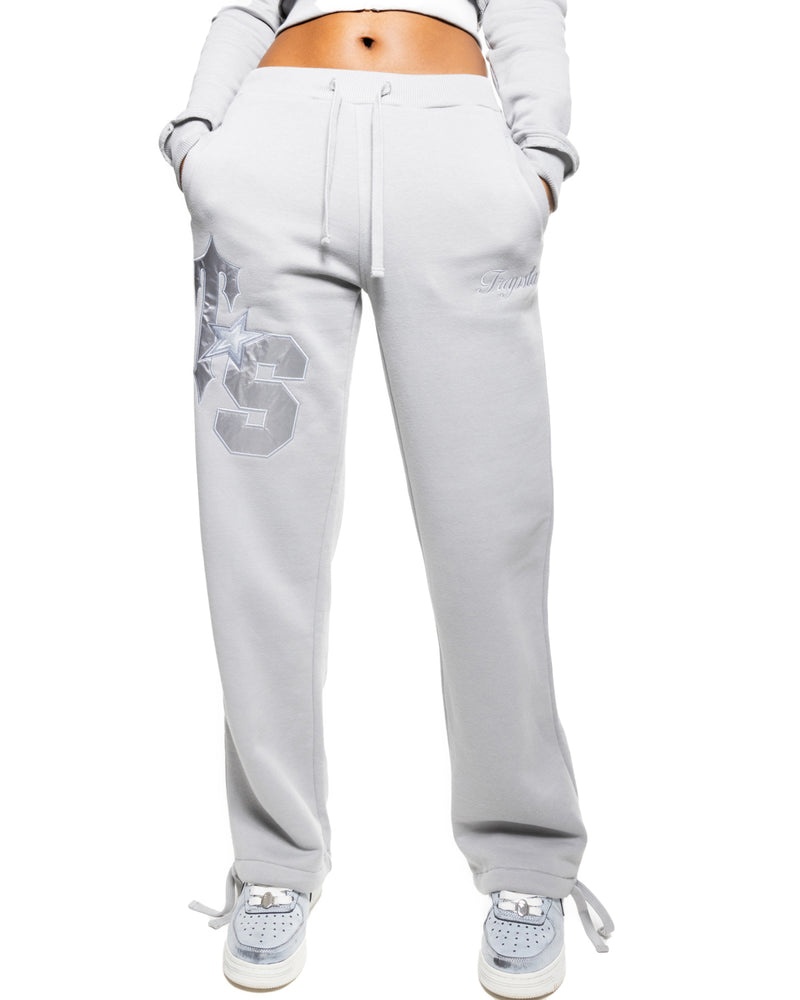 Trapstar TS-Star Silver Satin Applique Loose Fit Joggebukser Dame Grå | 3907521-MG