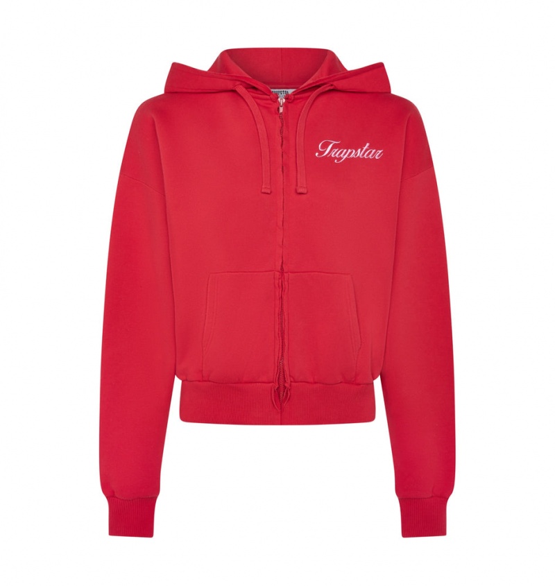 Trapstar TS-Star Zip Up Track Topp Dame Rød | 4781253-OX